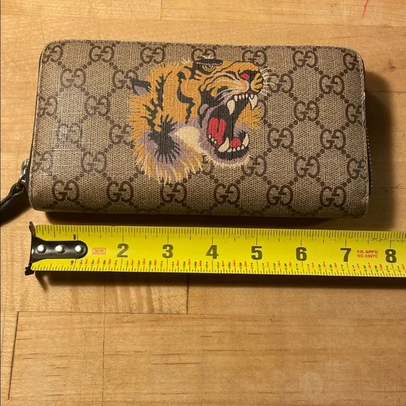 Gucci Tiger GG Supreme Monogram Zippy Wallet with Box & Dust Bag FULL INCLUSION - Picture 14 of 16